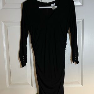 Cache black ruched formal dress!!!!